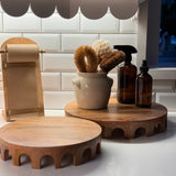 Arched Detail Wooden Risers - Set of 2