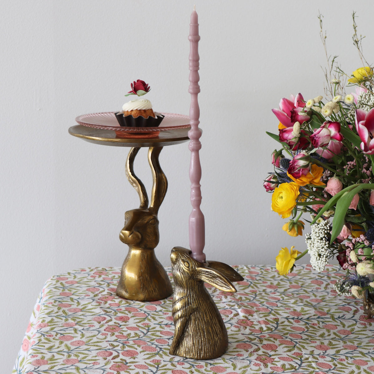 Pink Zinnia Floral Print Table Cloth - Holistic Habitat 