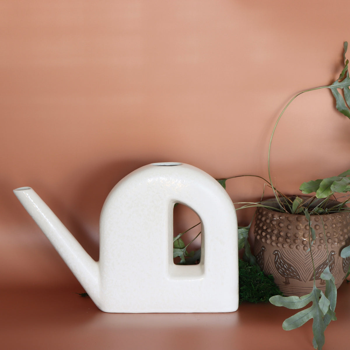 Palm Springs Watering Can - Ivory - Holistic Habitat 