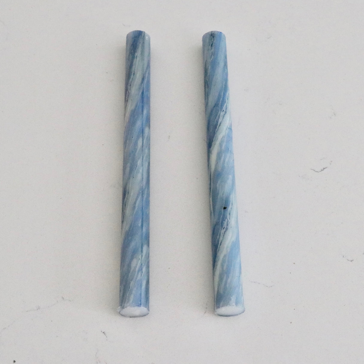 Marbled Sky 10 Inch Taper Candles - Set of 2