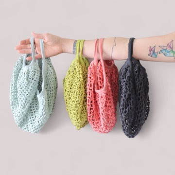 Cotton Crochet Market Bag - Holistic Habitat 