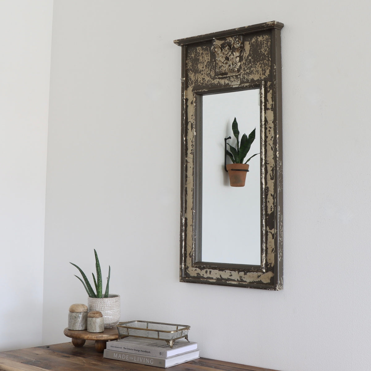 Sophie Distressed Wood Mirror - Holistic Habitat 