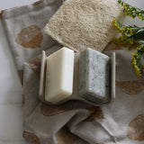 Wavy Stoneware Soap and Sponge Holder - Holistic Habitat 