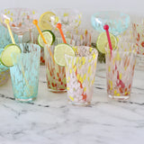 Confetti Tall Hand Blown Drinking Glasses - Set of 4 - Holistic Habitat 