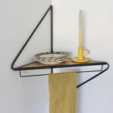 Intersection Metal and Wood Corner Shelf - Holistic Habitat 