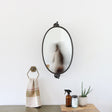 Apothecary Vintage-Style Black Swivel Mirror - Holistic Habitat 