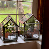 Copper & Galvanized Greenhouse Terrarium Set