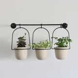 Millie Hanging Pots with Metal Rack - Holistic Habitat 