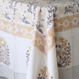 Canalily Handblock Printed Tablecloth - Holistic Habitat 