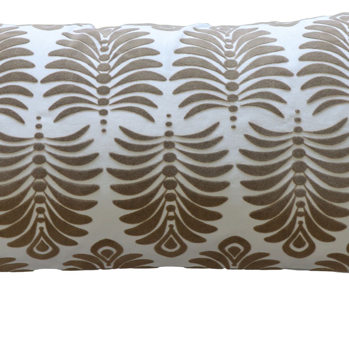 Bella Damask Lumbar Pillow Cover - Coffee - Holistic Habitat 