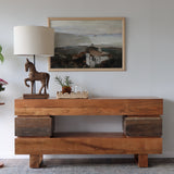 Anila Recycled Acacia Wood Console Table - Holistic Habitat 