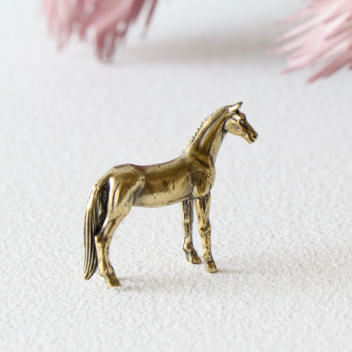 Mini Brass Horse - Holistic Habitat 