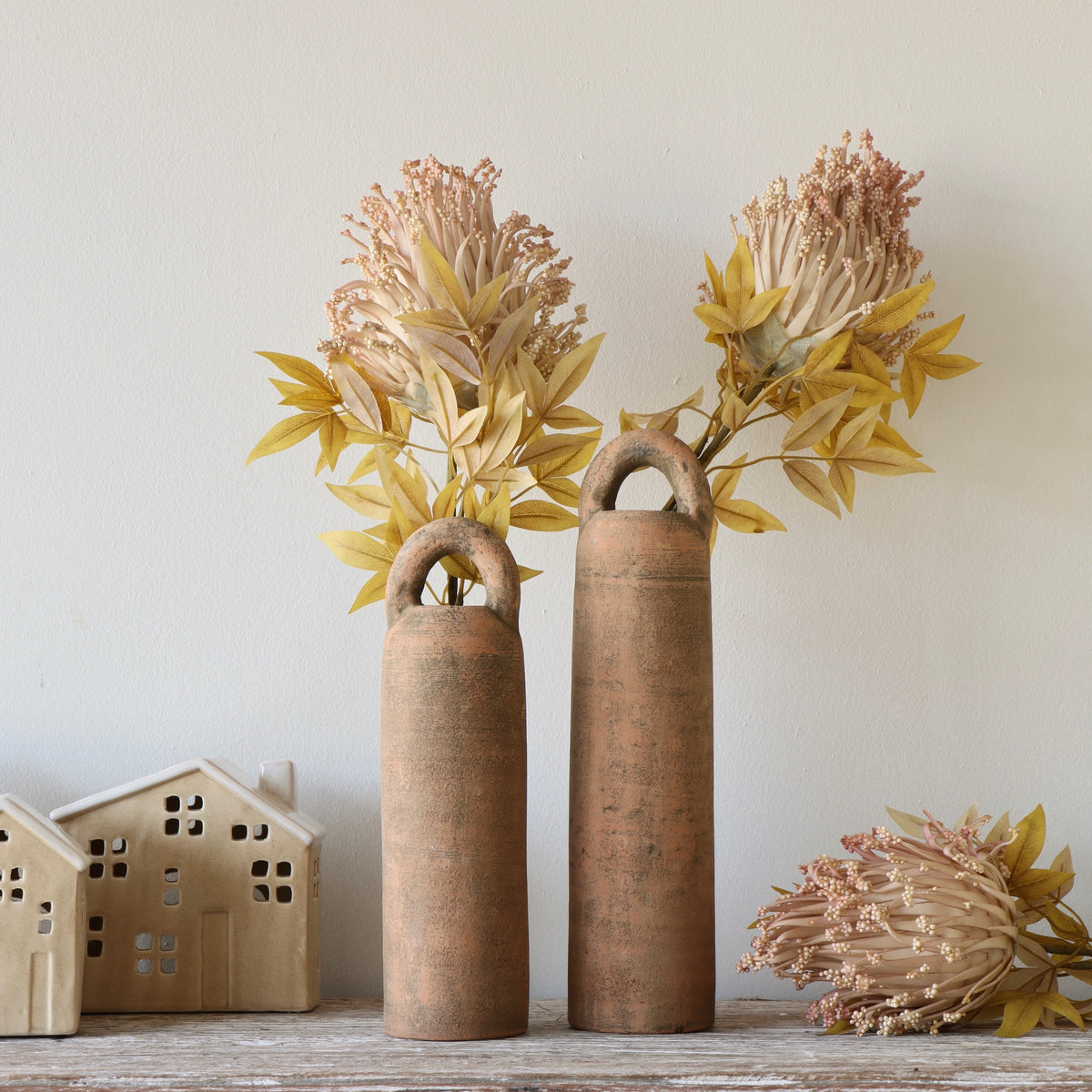 Slender Bell Clay Bud Vases - Set of 2 - Holistic Habitat 