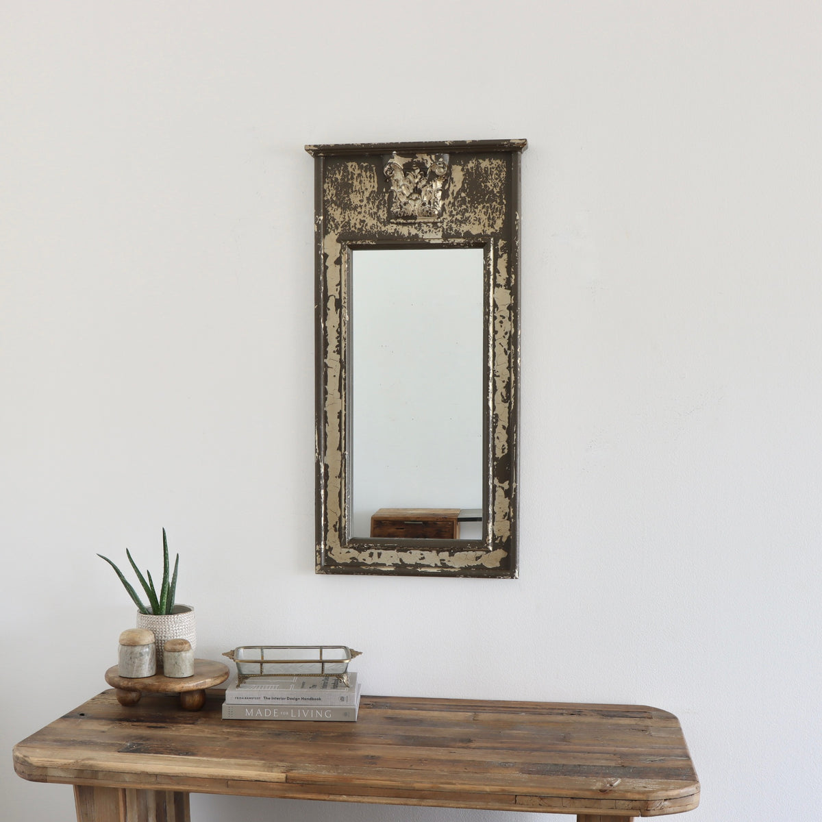Sophie Distressed Wood Mirror - Holistic Habitat 