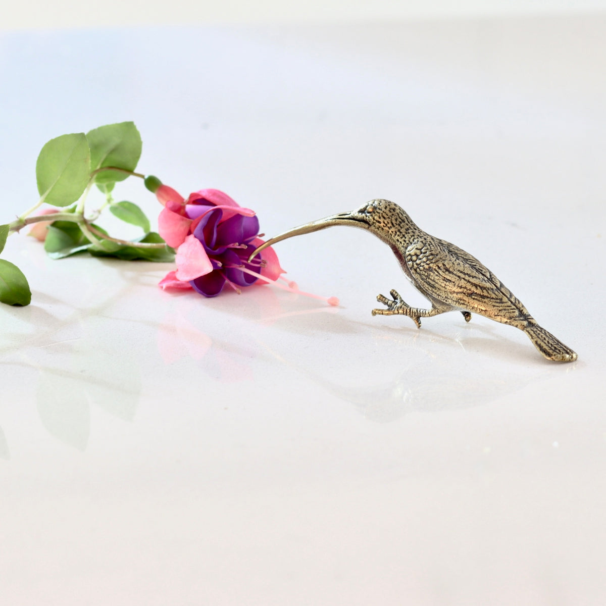 Mini Brass Hummingbird - Holistic Habitat 
