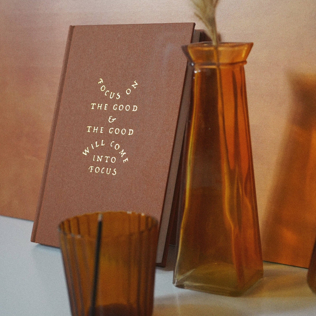 'Focus On The Good' Linen Bound Journal