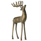 Gold Cast Aluminum Reindeer - Short - Holistic Habitat 