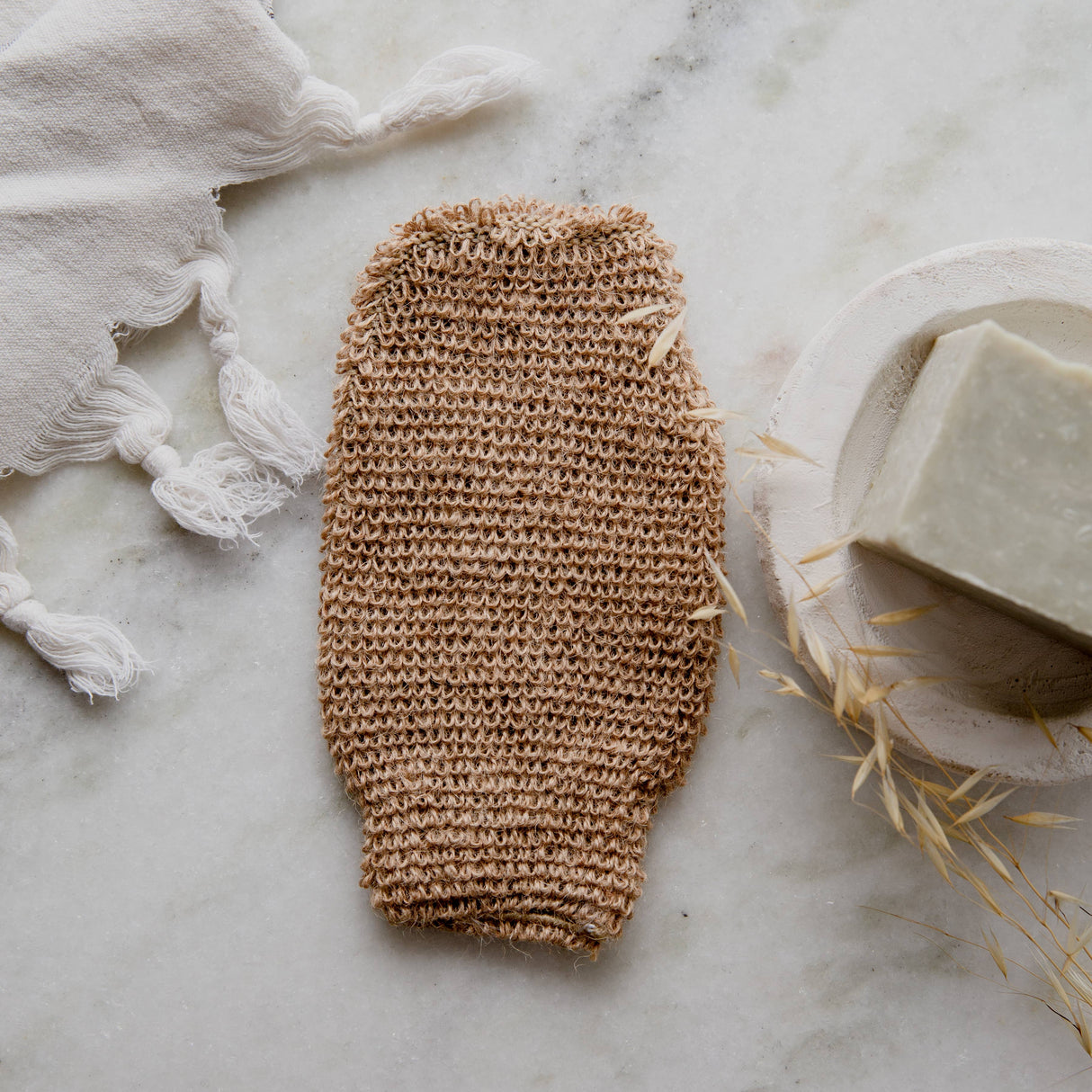 Jute Bath Shower Mitt | Plant-Based, Cleansing & Exfoliating - Holistic Habitat 