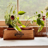 Wooden Crate & Terracotta Herb Caddy