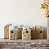 Ceramic Village Luminaries - Set of 5 - Holistic Habitat 