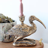 Stork Resin Taper Candle Holder - Holistic Habitat 