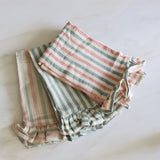 Candy Stripe Ruffled Cotton Tea Towels