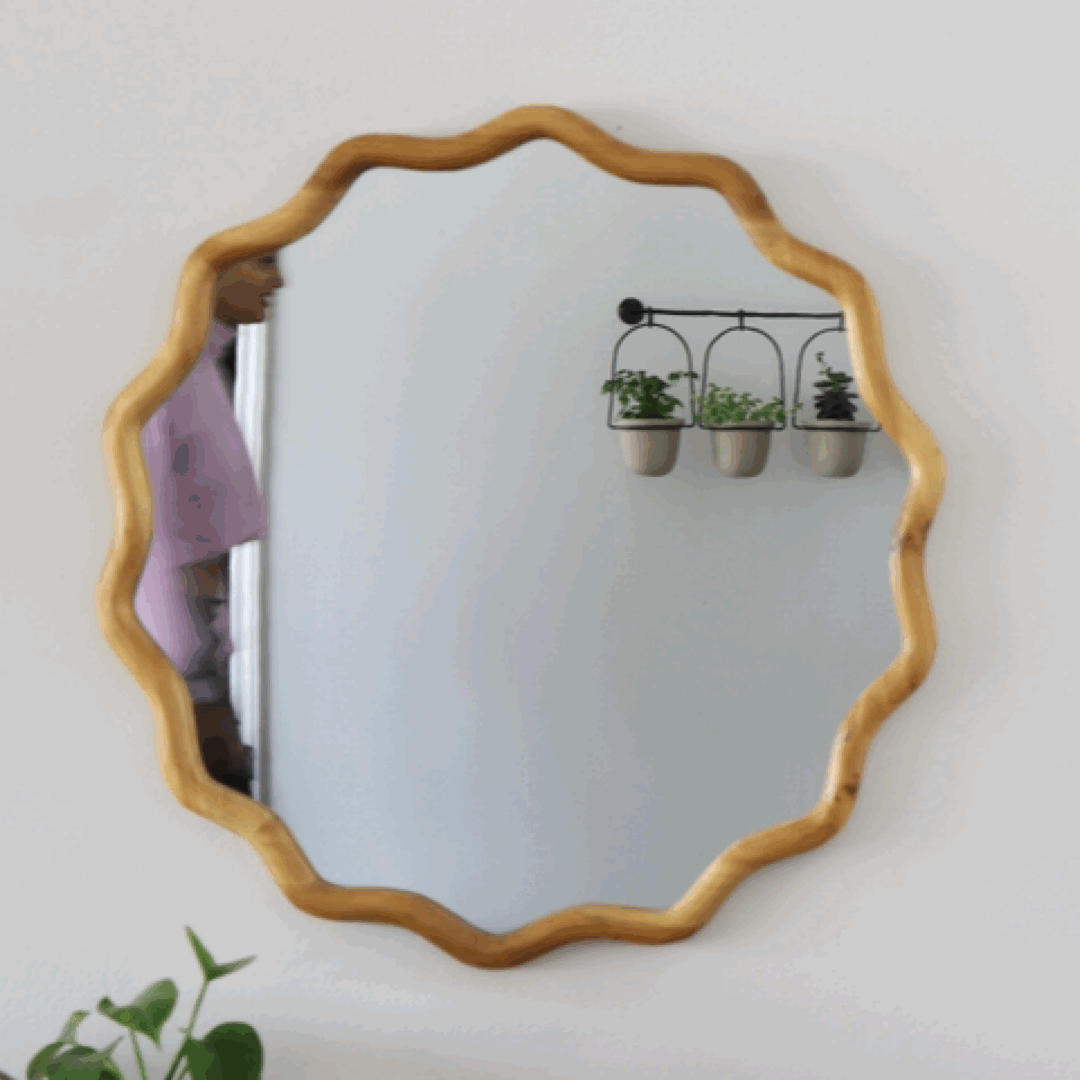 Whimsical Wood Framed Mirror - Holistic Habitat 