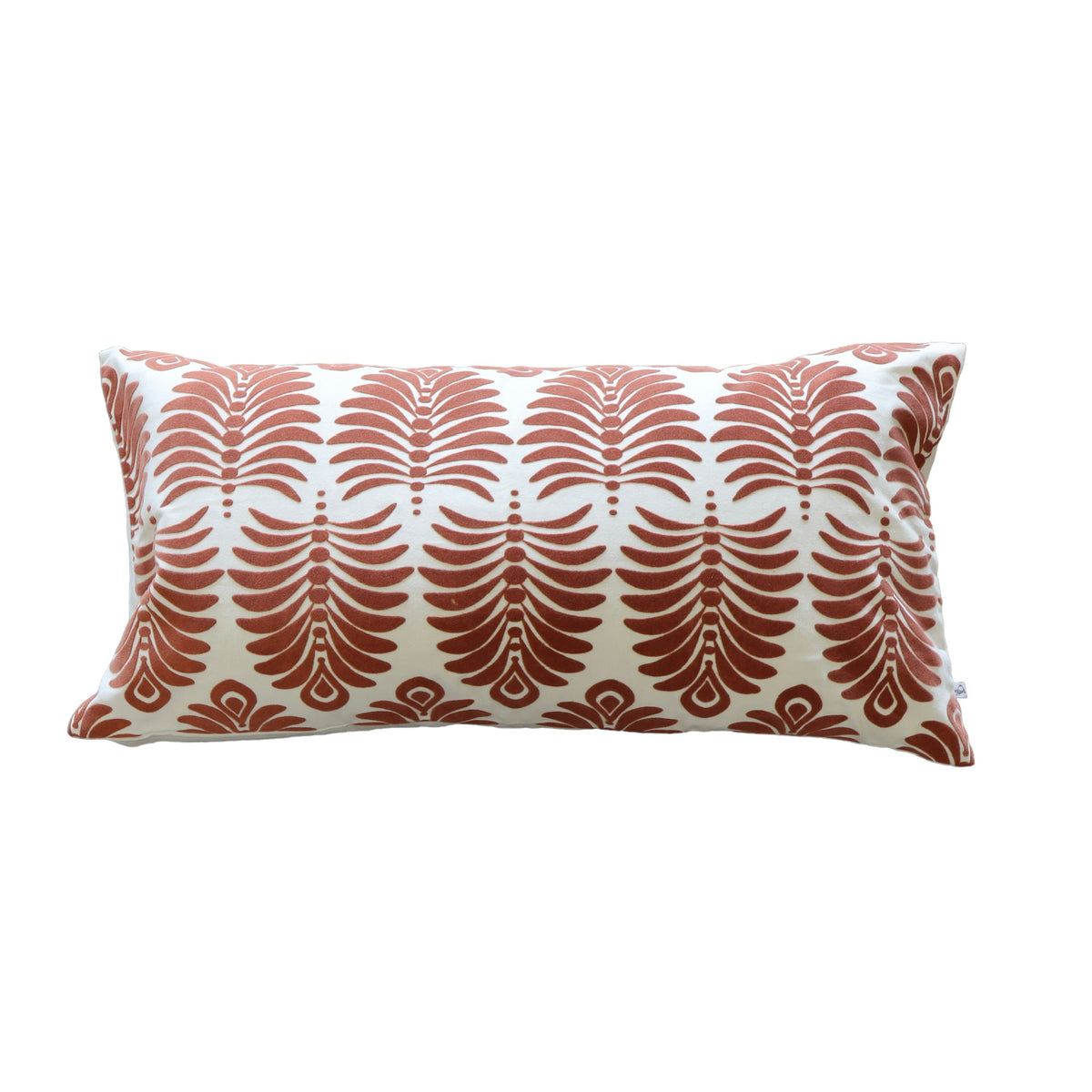 Bella Damask Lumbar Pillow Cover - Terracotta - Holistic Habitat 