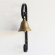 English Garden - Brass & Cast Iron Wall Hanging Dinner Bell Hook - Holistic Habitat 