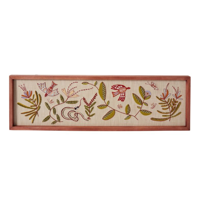 Garden Party Embroidered Wall Art - Holistic Habitat 