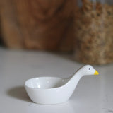 Ceramic Swan Condiment Bowl - Pinch Pot