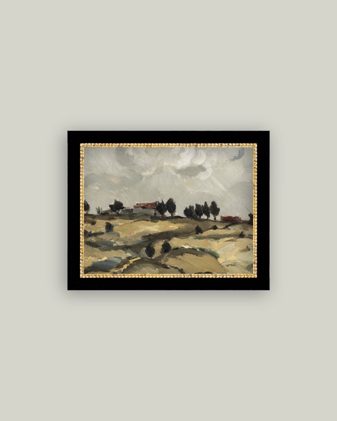 Hillside Home Framed Antique Art: Mini