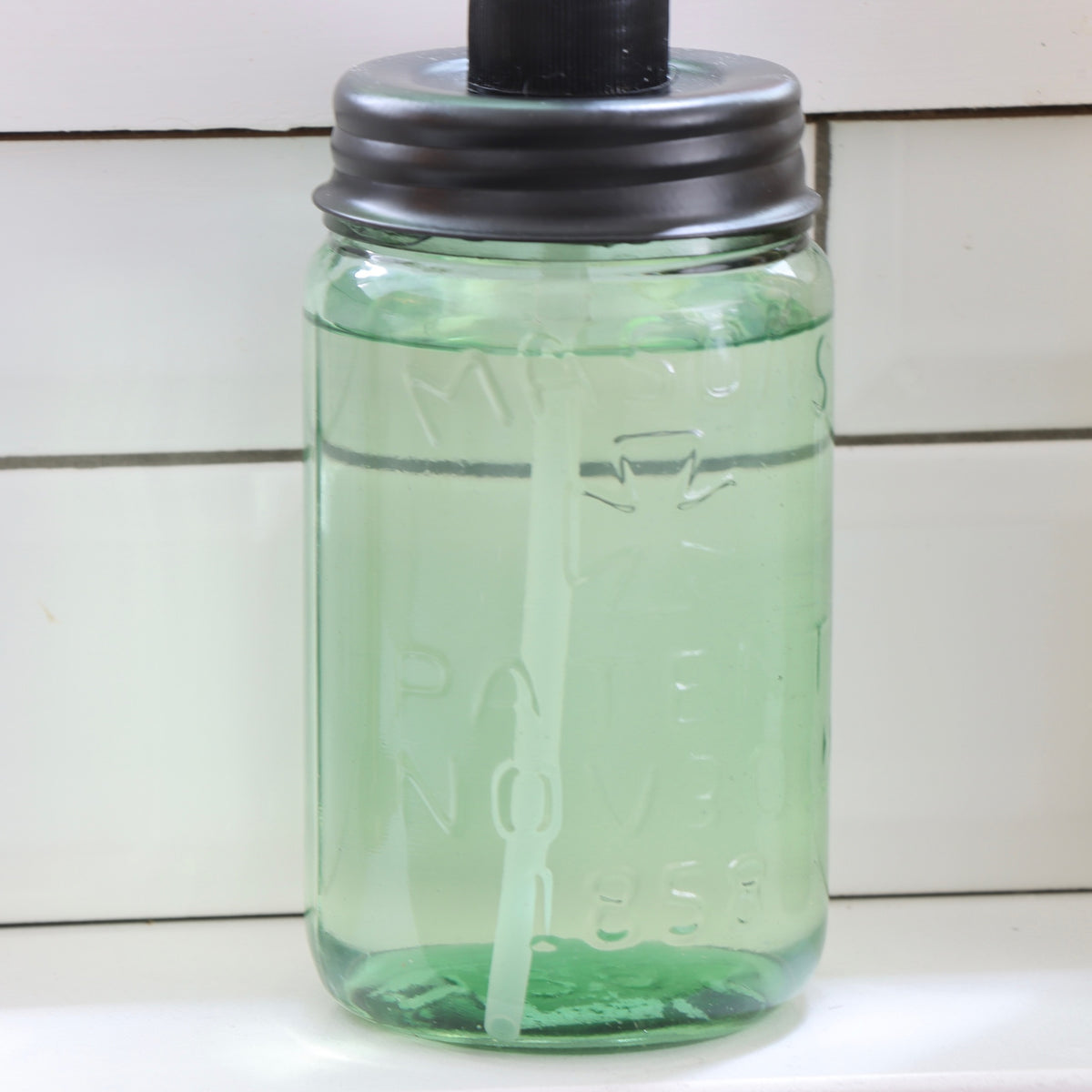 Classic Pint Green Mason Soap Dispenser - Holistic Habitat 