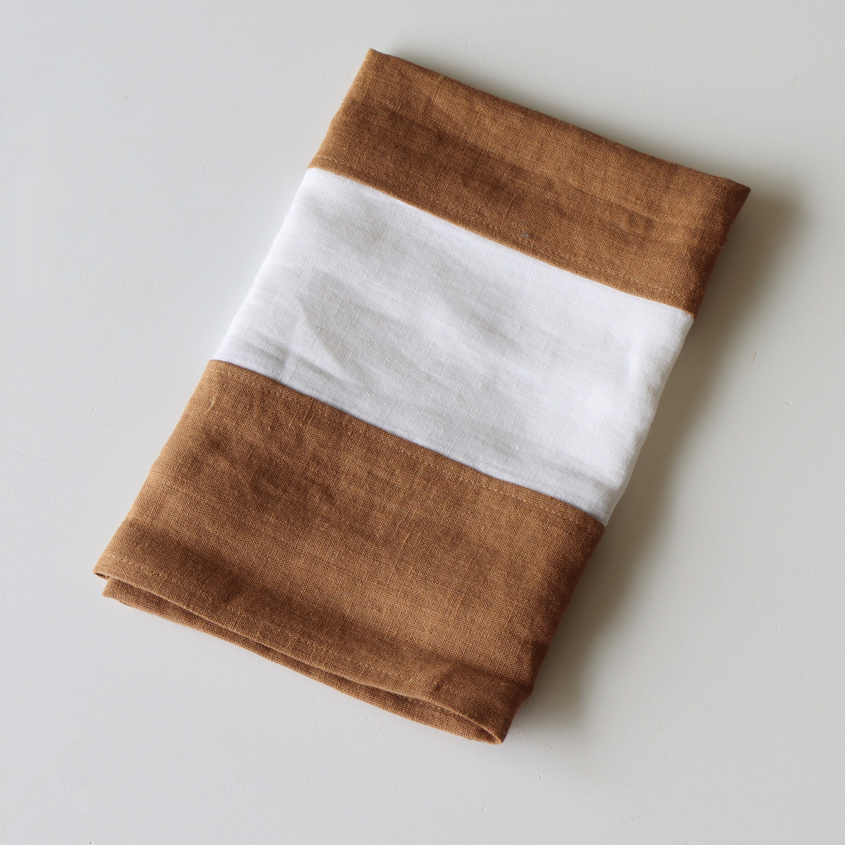 Cinnamon Zero-Waste Striped Linen Tea Towel - Holistic Habitat 