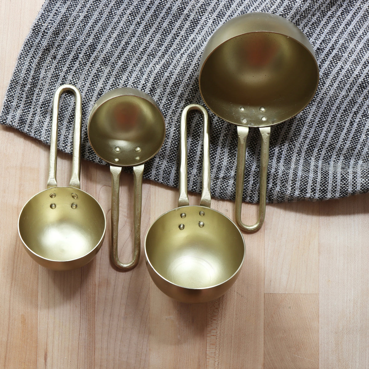Forged Brass Measuring Scoops - Set of 4 - Holistic Habitat 
