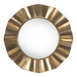 Ruffles Gold Metal Mirror - Holistic Habitat 