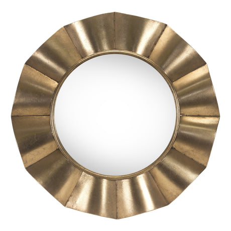 Ruffles Gold Metal Mirror - Holistic Habitat 