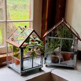 Copper & Galvanized Greenhouse Terrarium Set