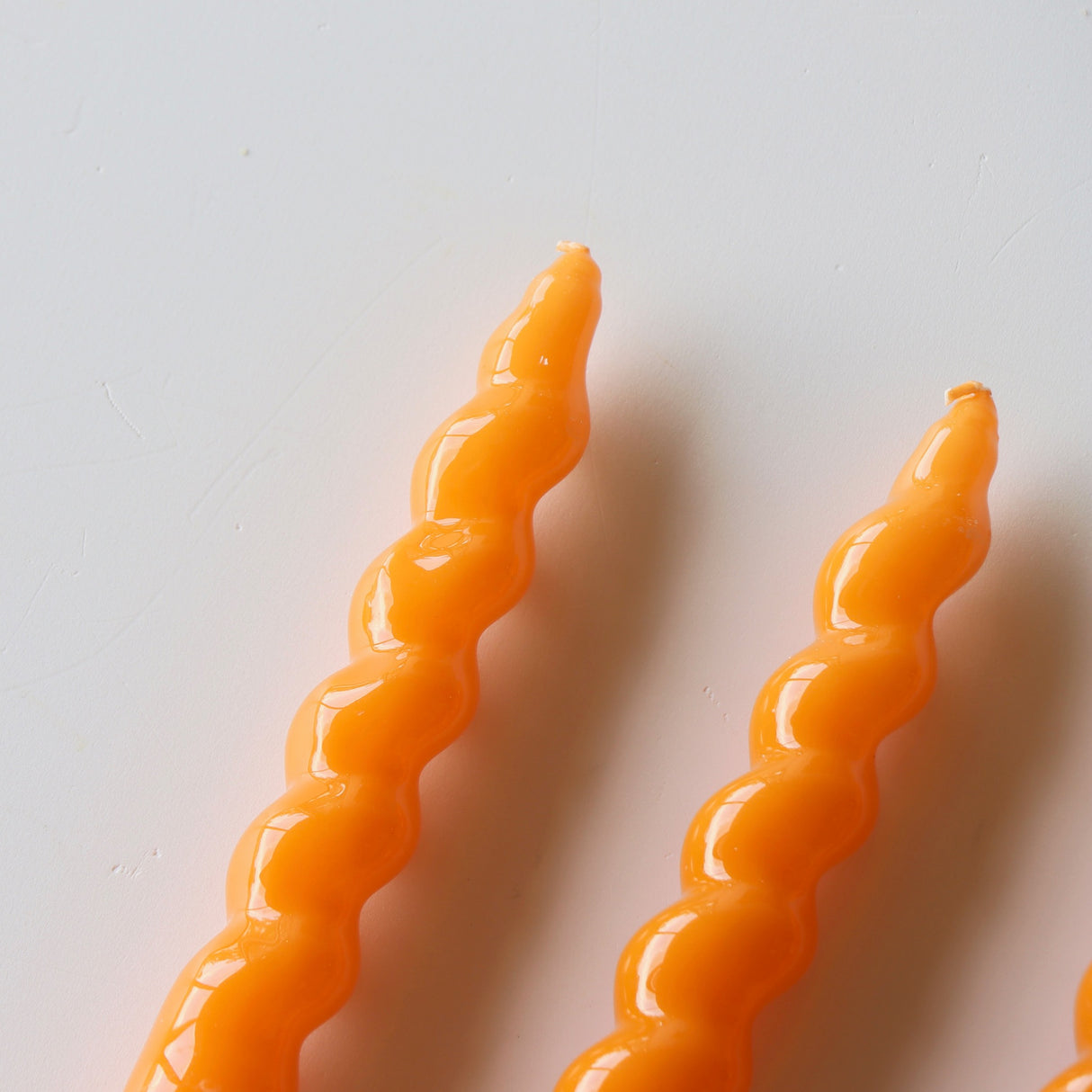 Spiral Taper Candles - 3 Pack - Tangerine - Holistic Habitat 