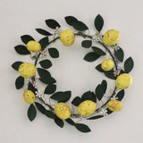 Lemon Tree Hand-Painted Metal Vintage Reproduction Toleware Wreath