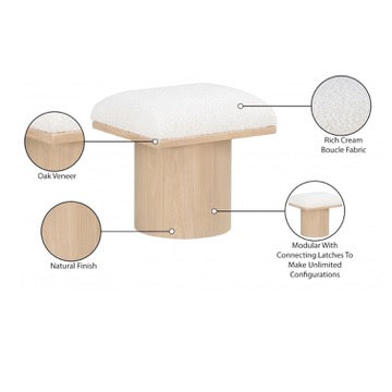 Sylas Light Oak & Boucle Modular Ottoman - Holistic Habitat 