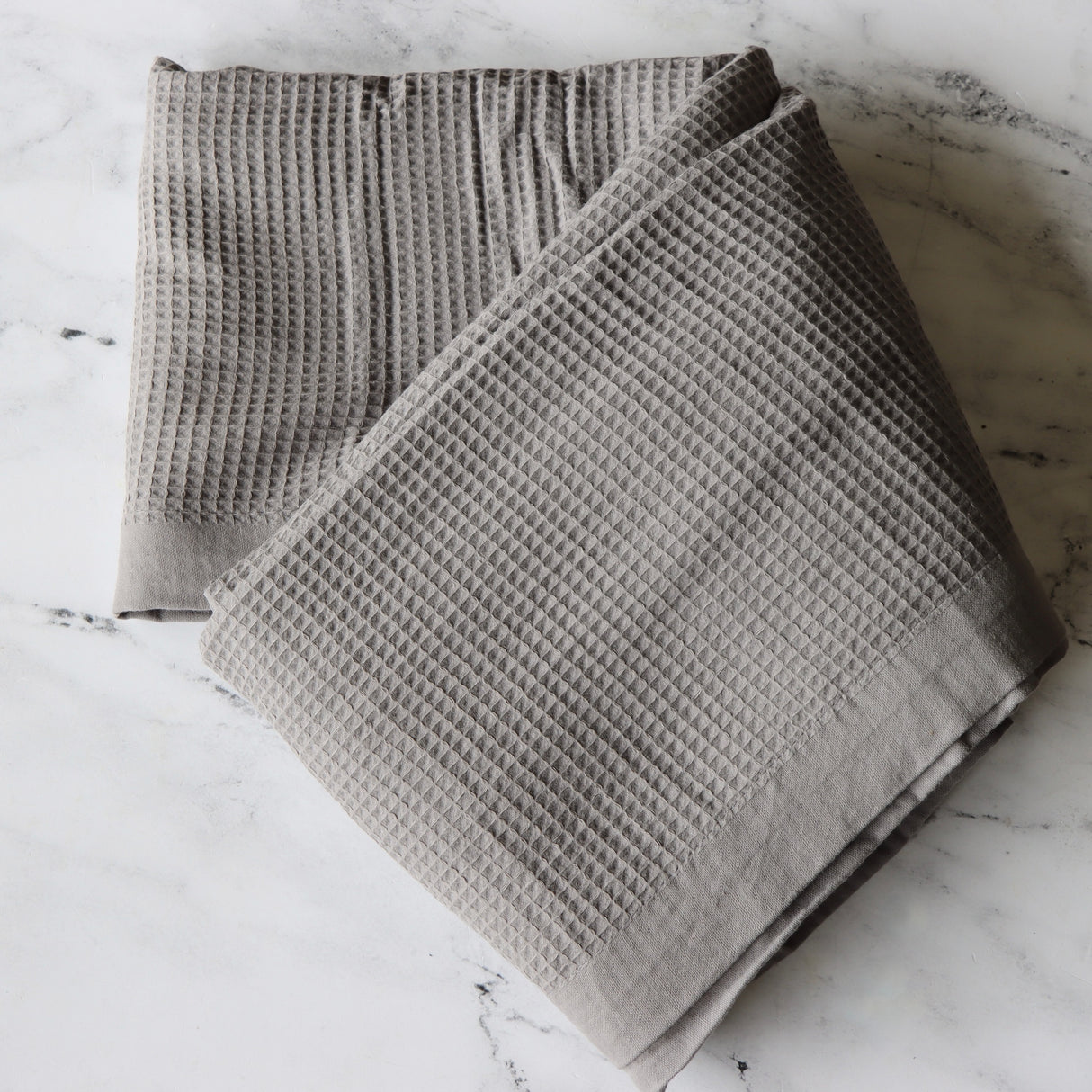 Waffle Weave Cotton Blanket - Pewter - Holistic Habitat 