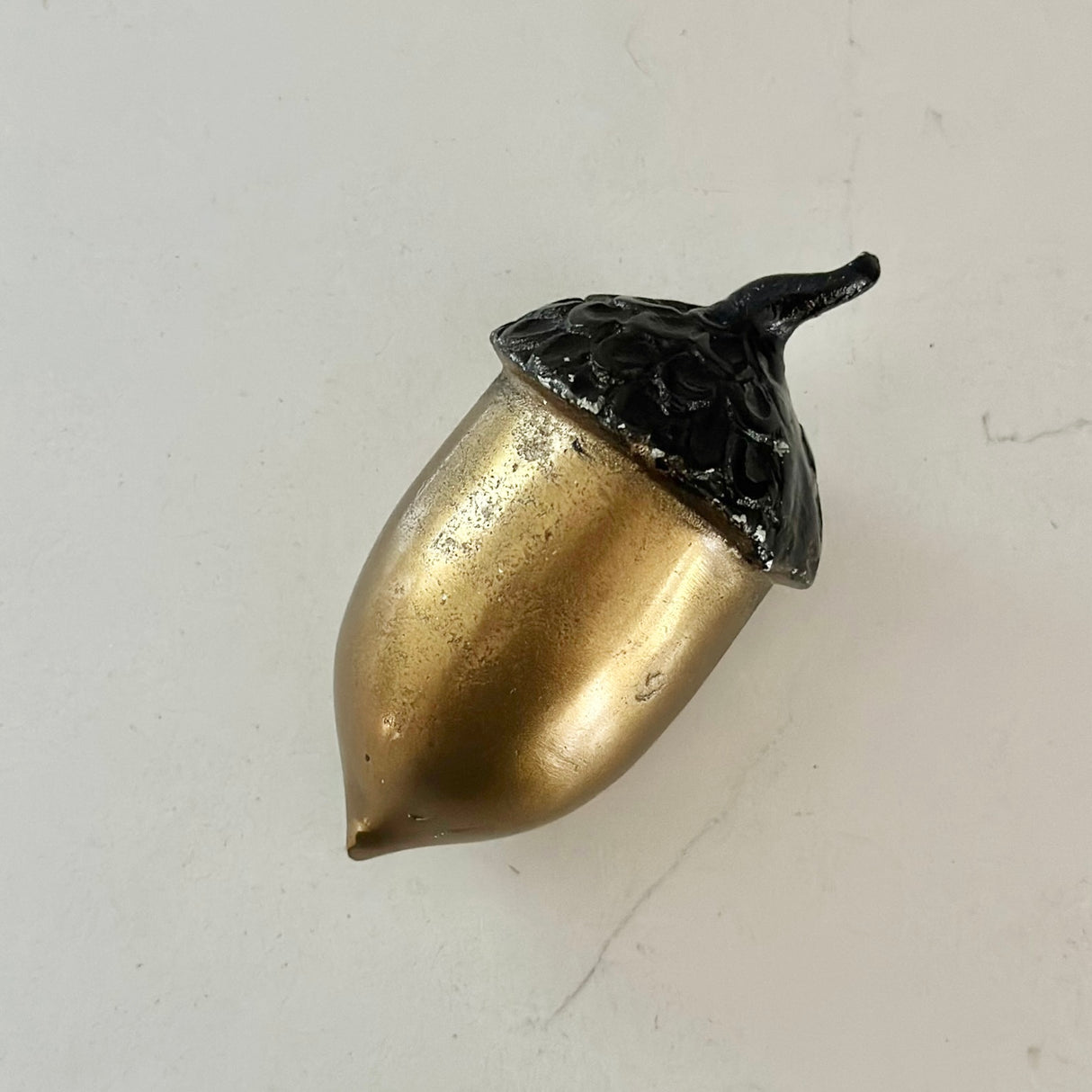 Gold Cast Aluminum Single Acorn - Holistic Habitat 