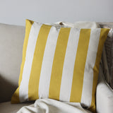 Marigold Stripe Cotton Linen Pillow - 20 Inch - Holistic Habitat 