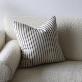 Vicki Linen Blend Navy Stripe Pillow Cover