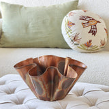 Ruffled Oxidized Copper Bowl - Holistic Habitat 