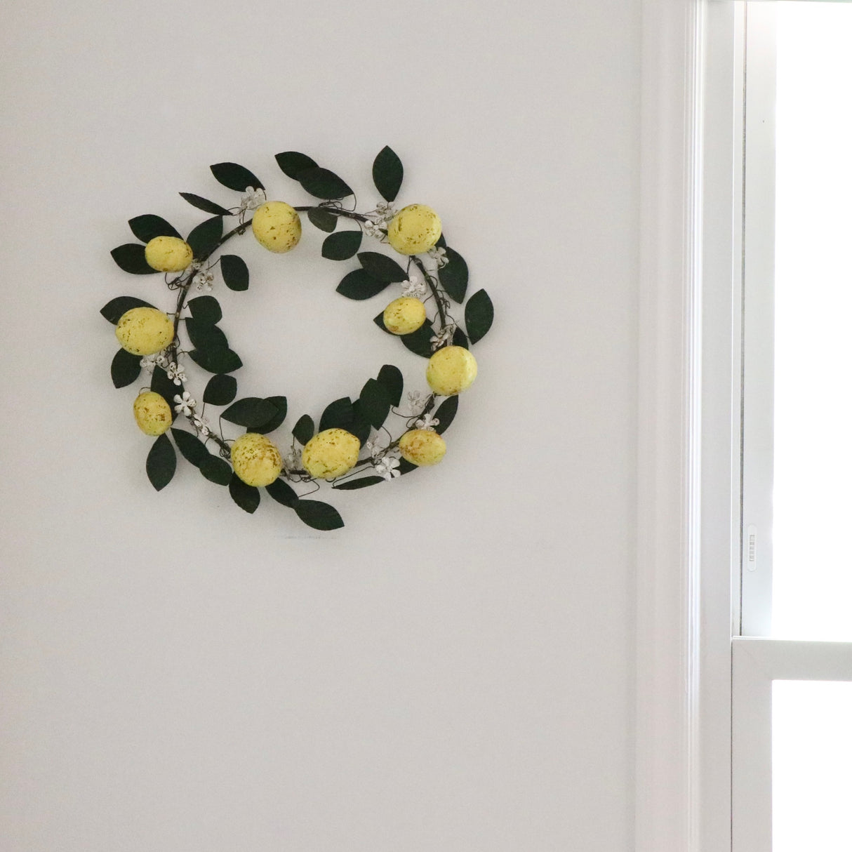 Lemon Tree Hand-Painted Metal Vintage Reproduction Toleware Wreath