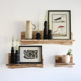 Acacia Wood Floating Shelves - Set of 3