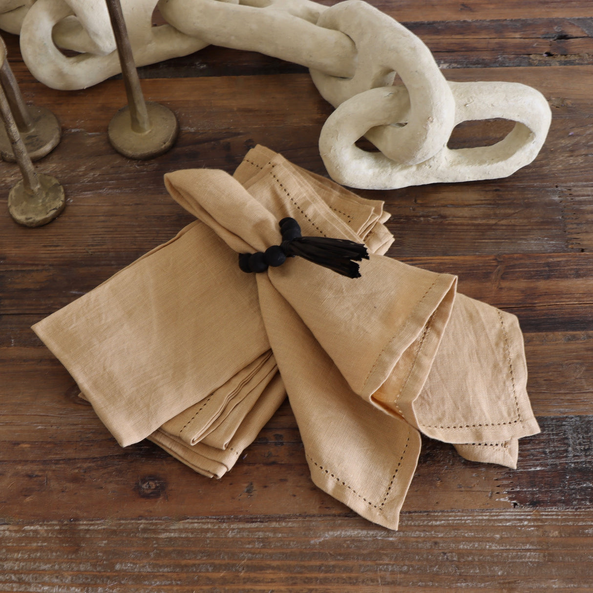 Linen Napkins - Caramel - Holistic Habitat 