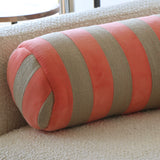 Coral Sands Striped Bolster Pillow